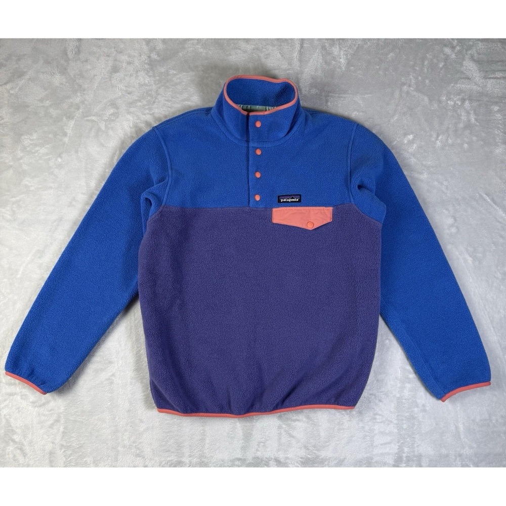 Patagonia Lightweight Synchilla‎ Snap T Sweatshirt Women's Medium Blue Purple